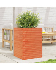 Jardinière cire marron 50x50x68,5 cm bois de pin massif | Mobilier & Déco