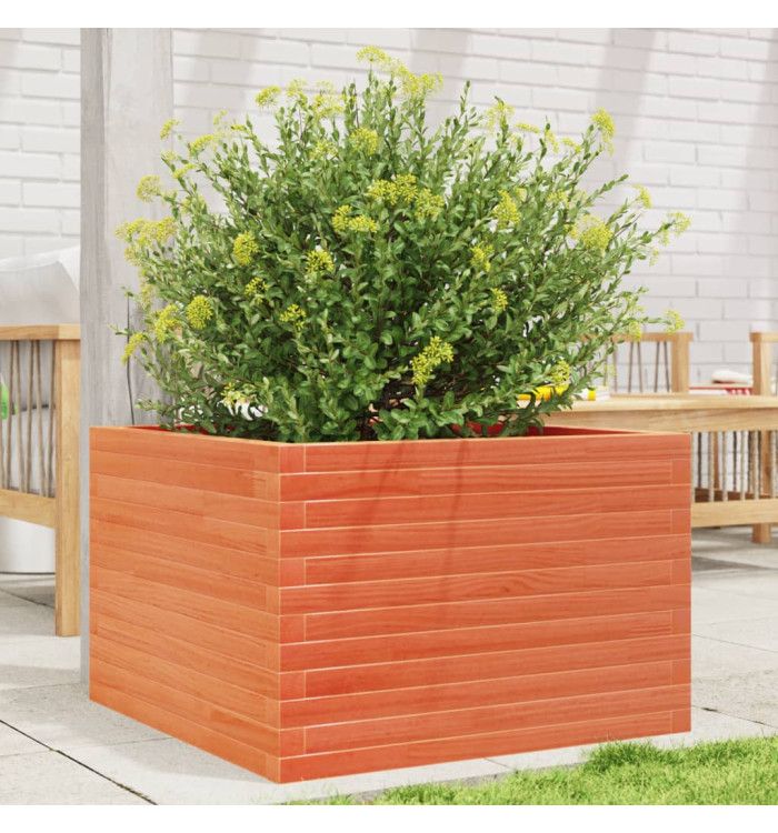 Jardinière cire marron 70x70x45,5 cm bois de pin massif | Mobilier & Déco