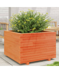 Jardinière cire marron 70x70x49,5 cm bois de pin massif | Mobilier & Déco