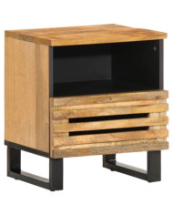 Table de chevet 40x34x46 cm bois de manguier massif brut | Mobilier & Déco