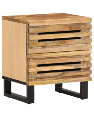 Table de chevet 40x34x46 cm bois de manguier massif brut | Mobilier & Déco