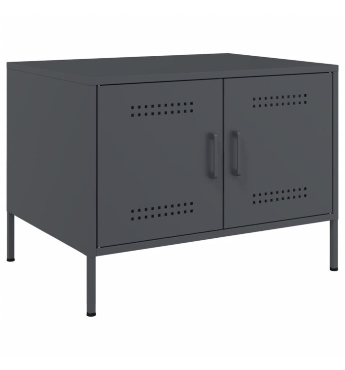 Table basse anthracite 68x50x50,5 cm acier | Mobilier & Déco