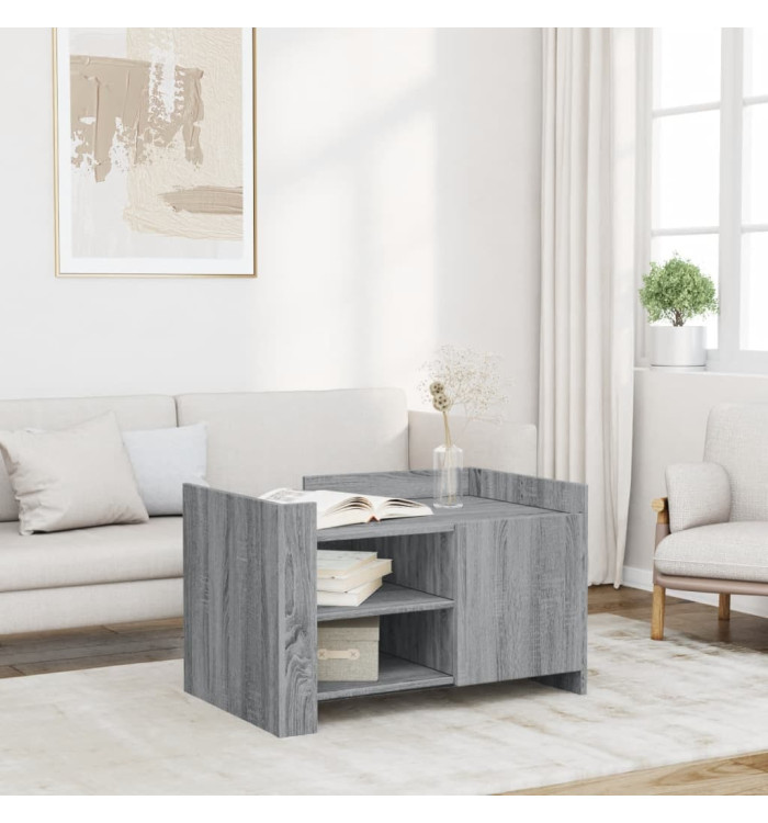 Table basse sonoma gris 80x50x50 cm Bois d'ingénierie | Mobilier & Déco
