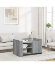 Table basse sonoma gris 80x50x50 cm Bois d'ingénierie | Mobilier & Déco