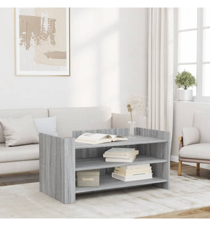 Table basse sonoma gris 100x50x50 cm bois d'ingénierie | Mobilier & Déco