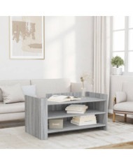 Table basse sonoma gris 100x50x50 cm bois d'ingénierie | Mobilier & Déco