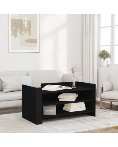 Table basse noir 100x50x50 cm bois d'ingénierie | Mobilier & Déco