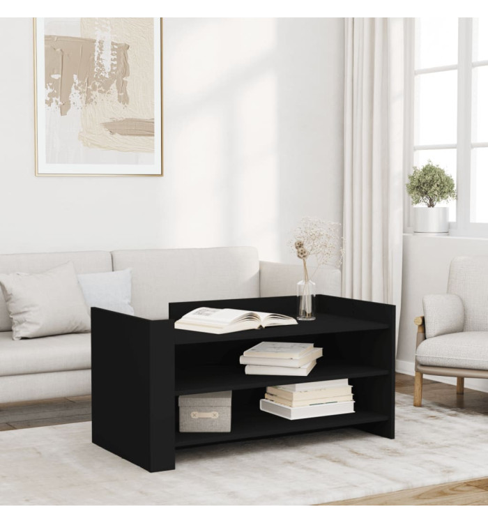 Table basse noir 100x50x50 cm bois d'ingénierie | Mobilier & Déco