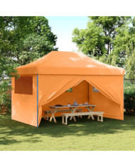 Tente de réception pliable escamotable avec 4 parois latérales | Mobilier & Déco
