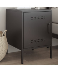 Table de chevet noir 36x39x50,5 cm acier | Mobilier & Déco