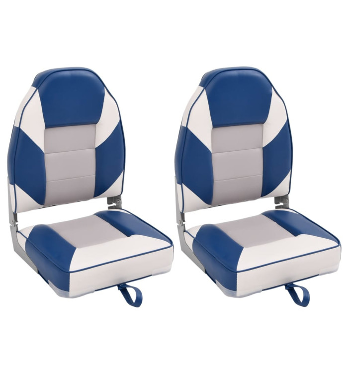 Sièges de bateau pliables lot de 2 à dossier haut 39x43x58 cm | Mobilier & Déco