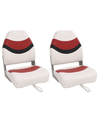 Sièges de bateau pliables lot de 2 à dossier haut 44x38x55 cm | Mobilier & Déco
