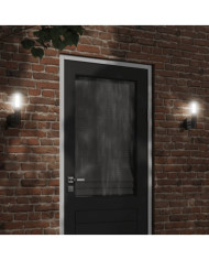 Appliques murales d'extérieur 2 pcs noir acier inoxydable | Mobilier & Déco