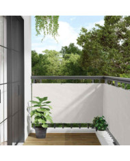 Écran d'intimité de balcon blanc 500x120 cm PVC | Mobilier & Déco