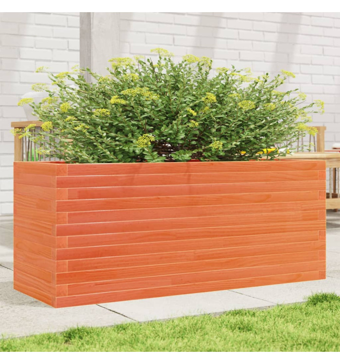 Jardinière cire marron 110x40x46 cm bois de pin massif | Mobilier & Déco