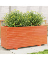 Jardinière cire marron 110x40x49,5 cm bois de pin massif | Mobilier & Déco