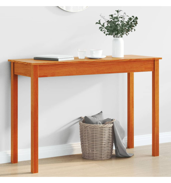 Table console marron miel 110x40x75 cm bois massif de pin | Mobilier & Déco
