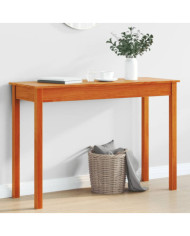 Table console marron miel 110x40x75 cm bois massif de pin | Mobilier & Déco