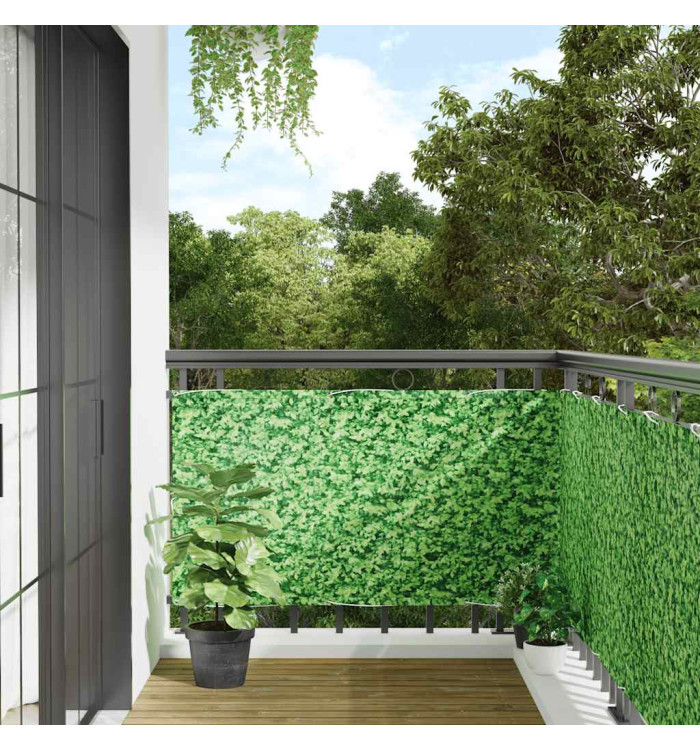 Écran d'intimité de balcon aspect de plante vert 600x120 cm PVC | Mobilier & Déco