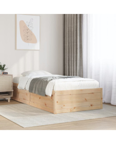 Cadre de lit sans matelas 90x200 cm bois de pin massif | Mobilier & Déco