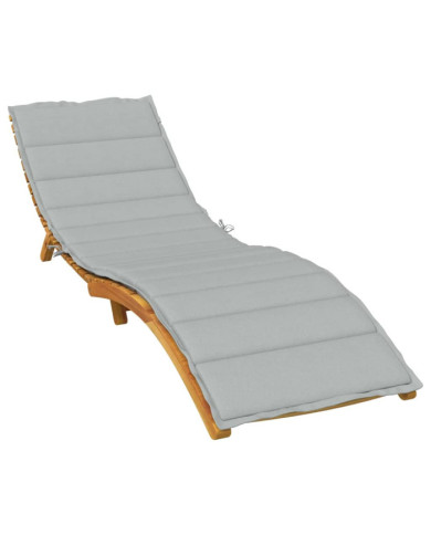 Coussin de chaise longue gris clair mélangé 200x60x4 cm tissu | Mobilier & Déco