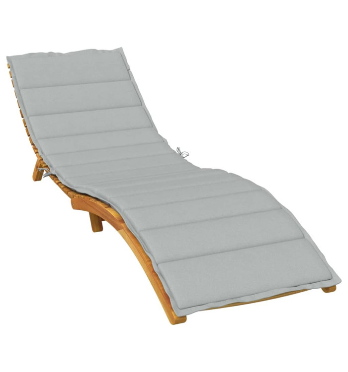 Coussin de chaise longue gris clair mélangé 200x60x4 cm tissu | Mobilier & Déco