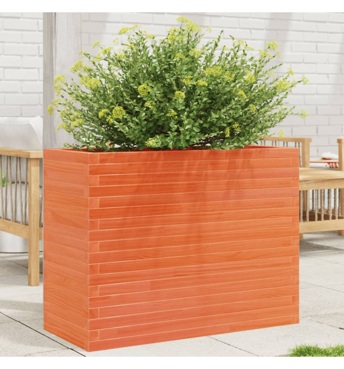 Jardinière cire marron 90x40x68,5 cm bois de pin massif | Mobilier & Déco