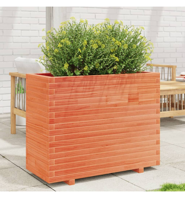 Jardinière cire marron 90x40x72,5 cm bois de pin massif | Mobilier & Déco