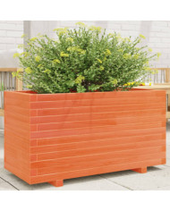 Jardinière cire marron 90x40x49,5 cm bois de pin massif | Mobilier & Déco