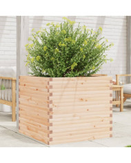 Jardinière 80x80x68,5 cm bois de pin massif | Mobilier & Déco