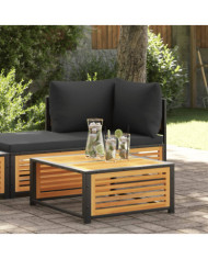 Table de jardin 68x68x30 cm bois massif d'acacia | Mobilier & Déco