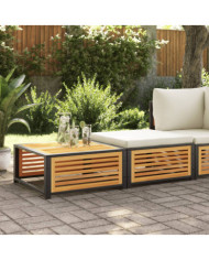 Table de jardin avec tabouret bois d'acacia massif | Mobilier & Déco