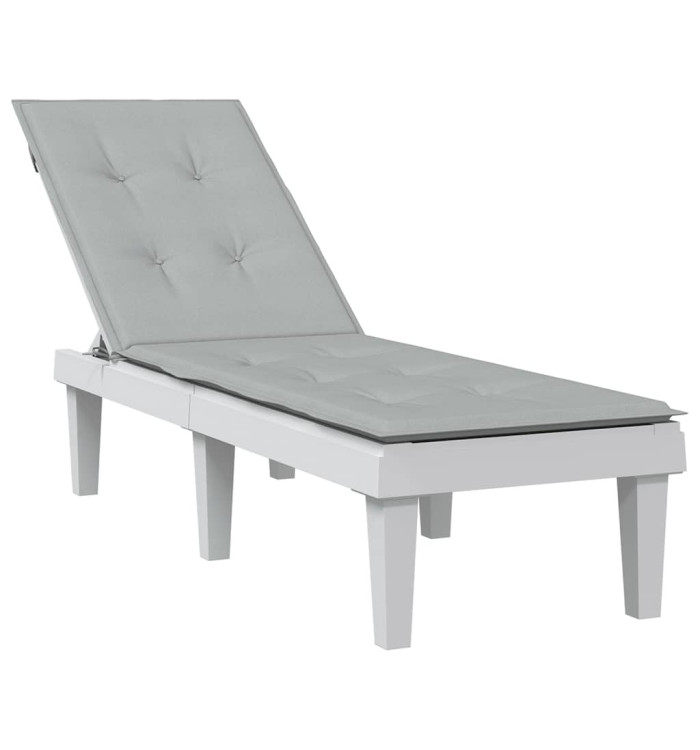 Coussin de chaise longue gris clair mélangé (75+105) x 50 x 4 cm | Mobilier & Déco