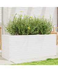 Jardinière blanc 110x40x45,5 cm bois de pin massif | Mobilier & Déco