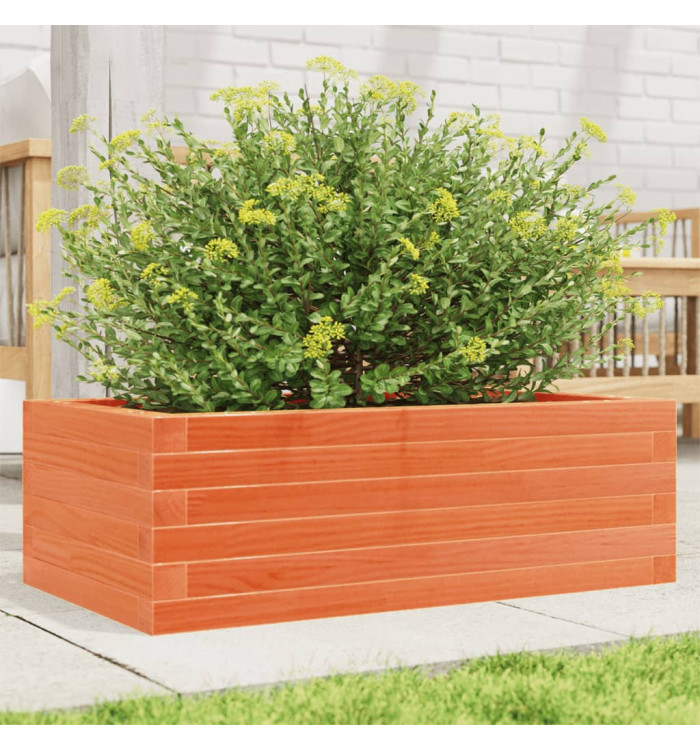 Jardinière cire marron 70x40x23 cm bois de pin massif | Mobilier & Déco