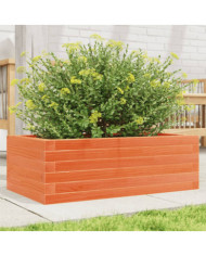 Jardinière cire marron 70x40x23 cm bois de pin massif | Mobilier & Déco
