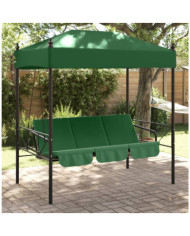 Balancelle de jardin avec auvent vert acier | Mobilier & Déco