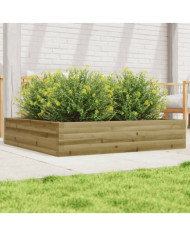 Jardinière 110x110x23 cm bois de pin imprégné | Mobilier & Déco