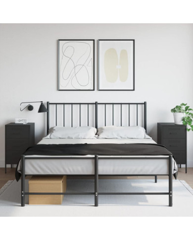 Tables de chevet 2 pcs noir 36x39x68 cm acier | Mobilier & Déco