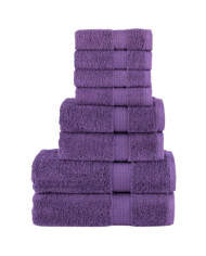 Ensemble de serviettes de qualité supérieure SOLUND 8pcs violet | Mobilier & Déco