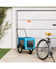 Remorque de vélo pour animaux de compagnie bleu et noir | Mobilier & Déco