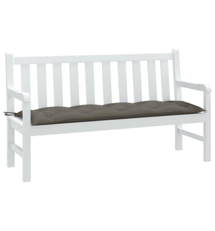 Coussin de banc de jardin gris foncé mélangé 150x50x7 cm tissu | Mobilier & Déco