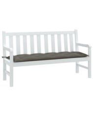 Coussin de banc de jardin gris foncé mélangé 150x50x7 cm tissu | Mobilier & Déco