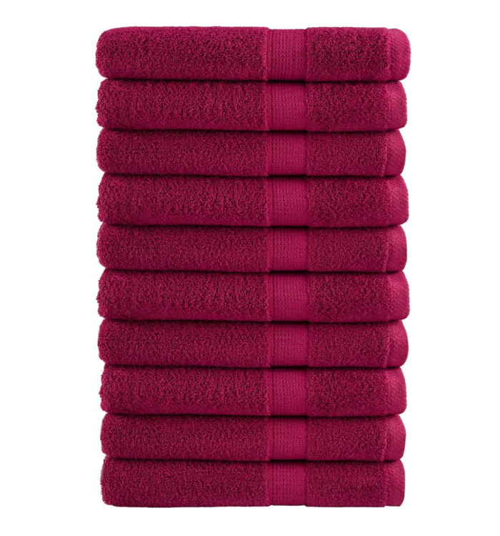 Serviettes de sauna de qualité supérieure SOLUND 10pcs bordeaux | Mobilier & Déco