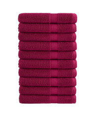 Serviettes de sauna de qualité supérieure SOLUND 10pcs bordeaux | Mobilier & Déco