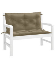 Coussins de banc de jardin lot de 2 taupe mélangé tissu | Mobilier & Déco