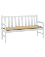 Coussin de banc de jardin beige mélangé 150x50x7 cm tissu | Mobilier & Déco