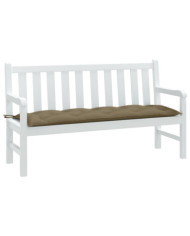 Coussin de banc de jardin taupe mélangé 150x50x7 cm tissu | Mobilier & Déco