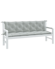 Coussins de banc de jardin lot de 2 gris clair mélangé tissu | Mobilier & Déco