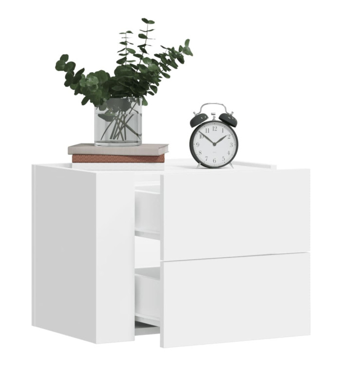 Tables de chevet murales 2 pcs blanc 45x30x35 cm | Mobilier & Déco